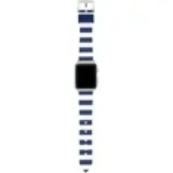 kate spade new york 38mm Apple Watch Band, Striped Blue/White Silicone - NWT - Picture 2 of 2